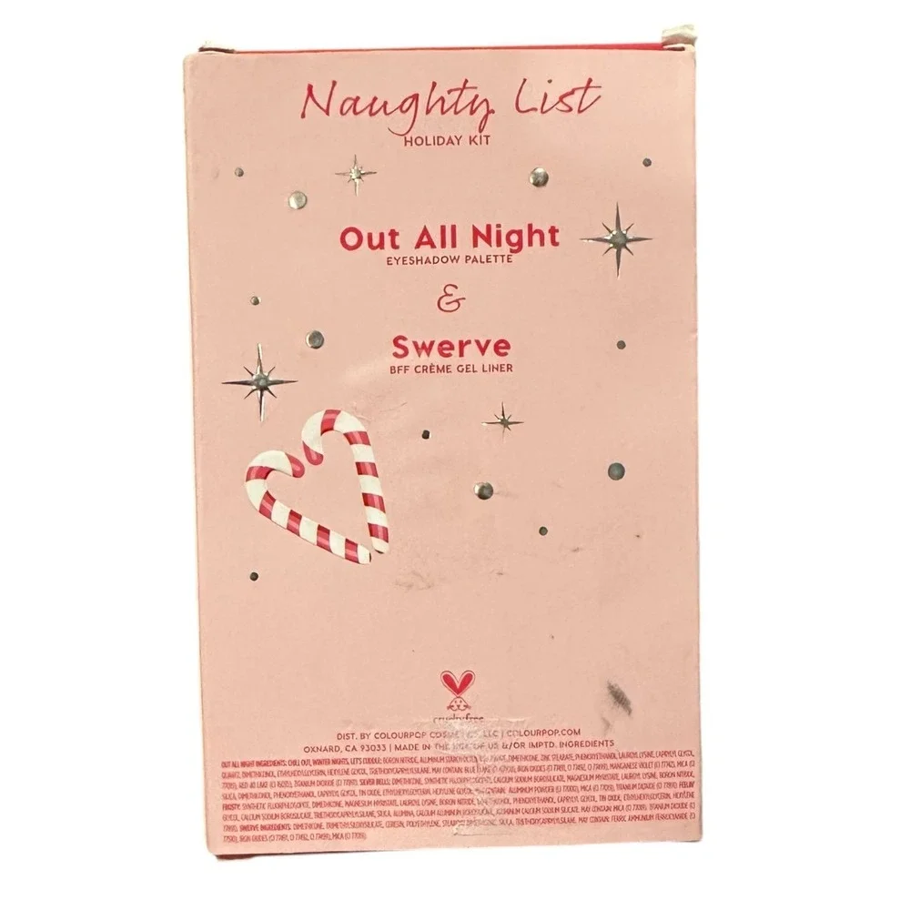 ColourPop Holiday Cosmetic Gift Set - Naughty List Eyeshadow Palette + Gel Liner